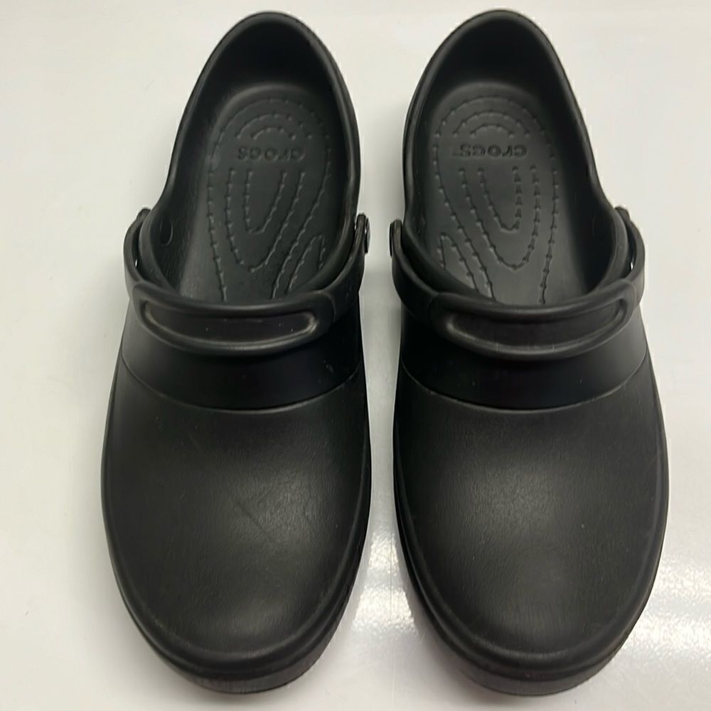 Crocs Black Mercy Slip On Slip Resistant Chef/Medical Work Shoes Women's Size 11